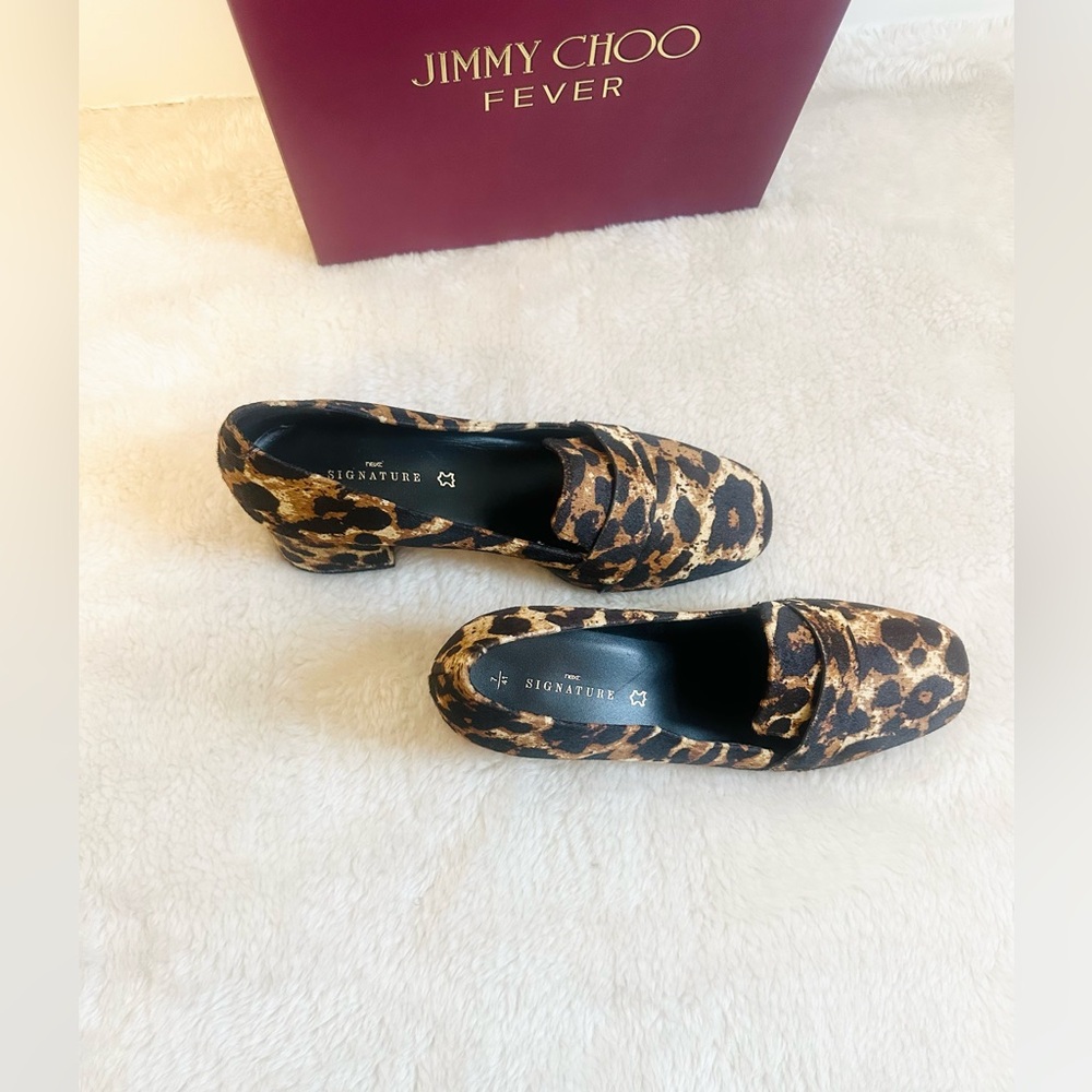 Next Signature slip on Leopard Print Leather Shoes - Picture 15 of 16